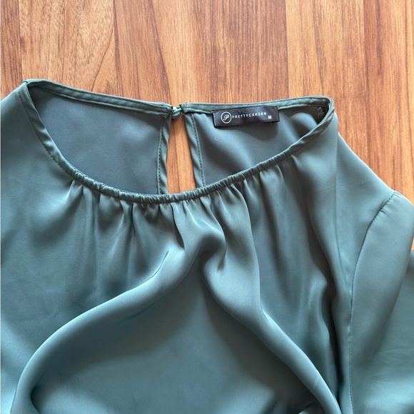 Silk green dress brand is pretty garden - Picture 3 of 5